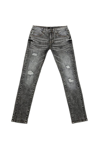 Acid Rain Washed Skinny Distressed Jeans