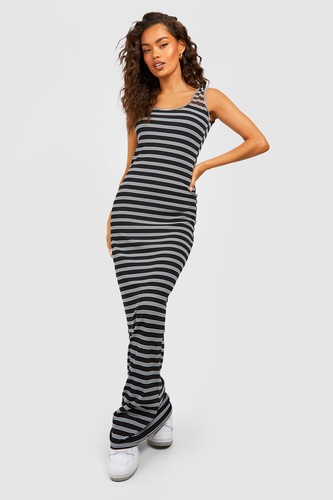 Scoop Neck Stripe Maxi Dress