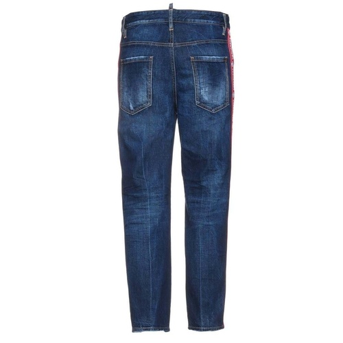 Brad Jean Tape Logo Blue Jeans