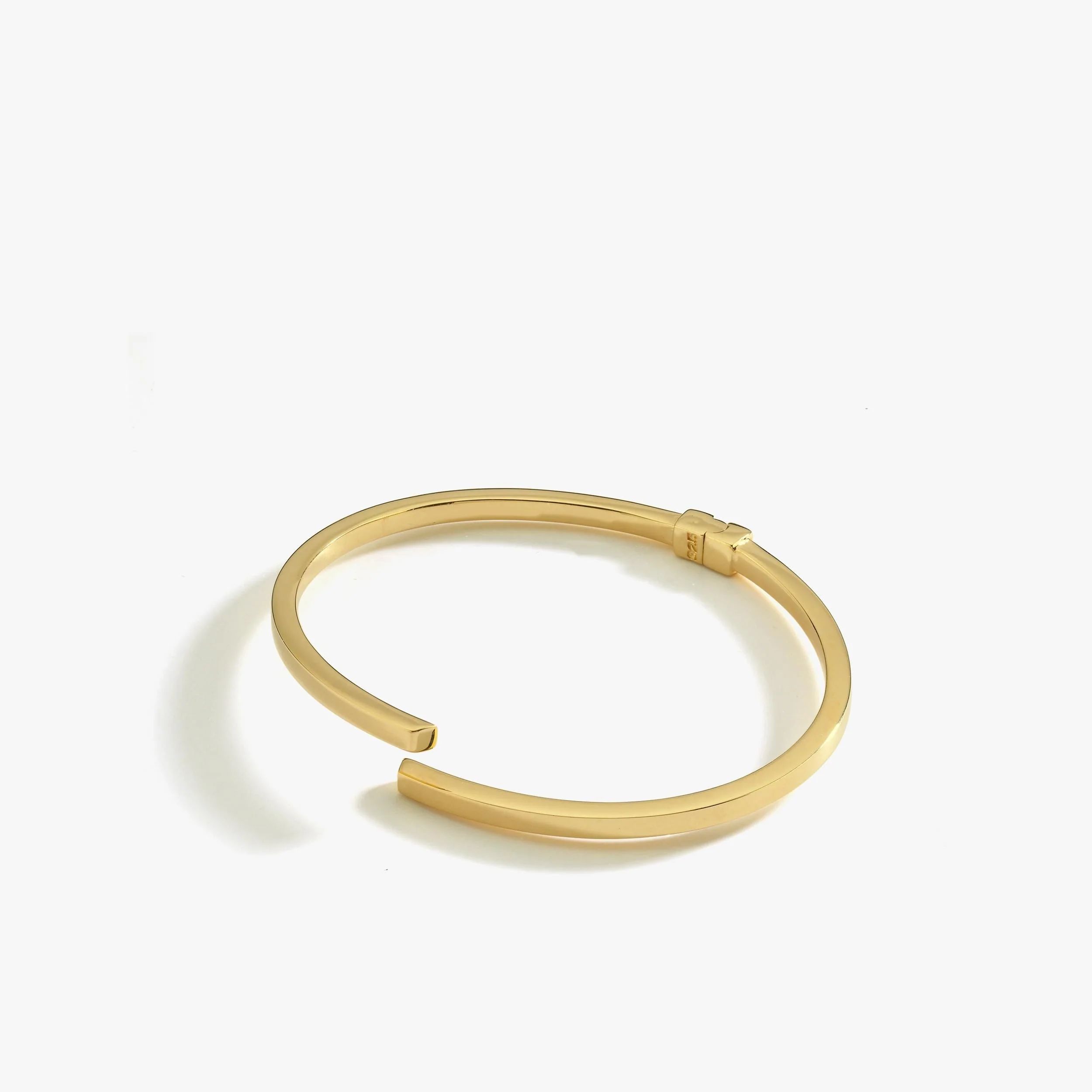 Hinged Bangle Bracelet 18K Gold Vermeil