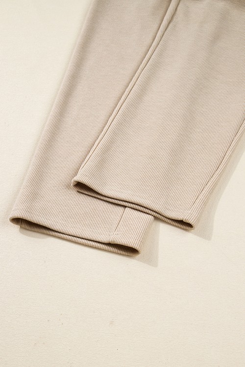 Jet Stream Lace Drawstring Pullover Hoodie and High Waist Pants