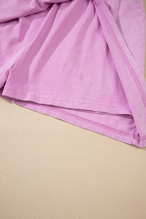 Phalaenopsis 2 Pieces Mineral Wash Cotton Tank Top Lined Split