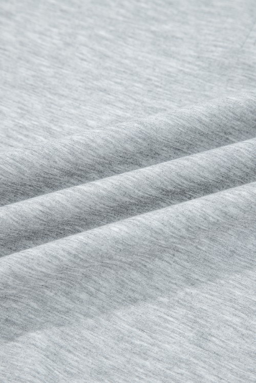 Light Grey Zip Collar Long Sleeve Top Drawstring Pants Set
