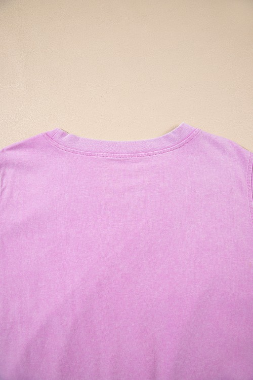Phalaenopsis 2 Pieces Mineral Wash Cotton Tank Top Lined Split