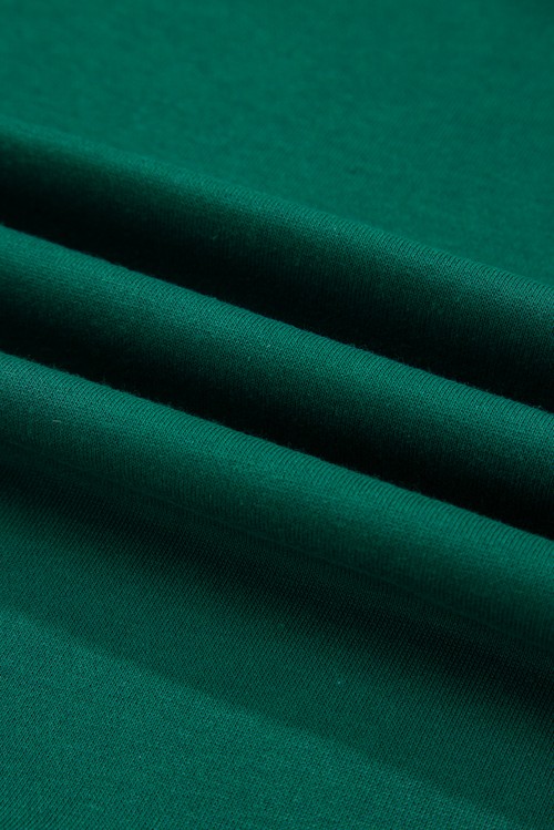 Evergreen Varsity Stripe Detail Drop Shoulder Pullover Mini Skirt Set