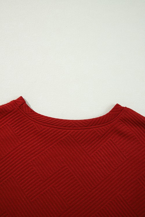 Red Dahlia Ultra Loose Textured 2pcs Slouchy Outfit