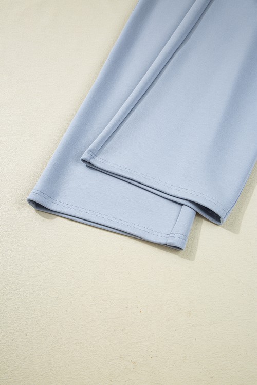 Beau Blue Half Zip Thumbhole Sleeve Hoodie Active Pants 2pcs