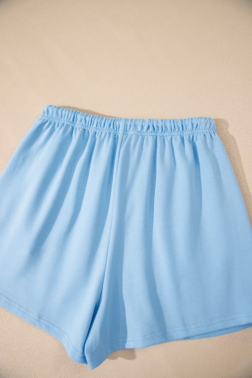 Myosotis V Neck Drop Shoulder Tee and Patchwork Drawstring Elastic