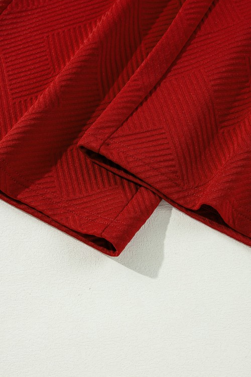 Red Dahlia Ultra Loose Textured 2pcs Slouchy Outfit