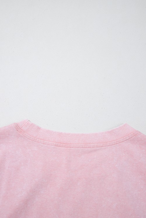 Light Pink 2 Pieces Mineral Wash Cotton Tank Top Lined
