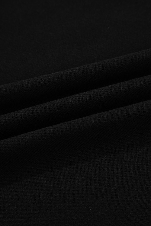 Black Varsity Stripe Detail Drop Shoulder Pullover Mini Skirt Set