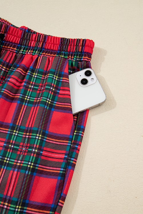 Red Plaid Mama Graphic Christmas Holiday Crewneck Pullover and Pants