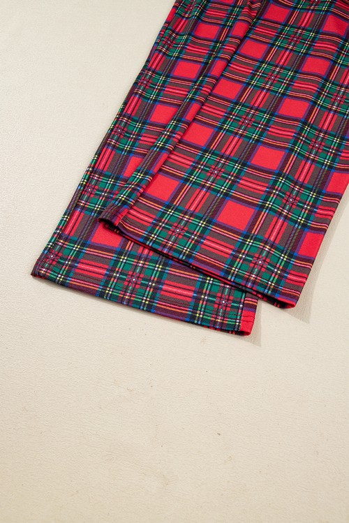 Red Plaid Mama Graphic Christmas Holiday Crewneck Pullover and Pants