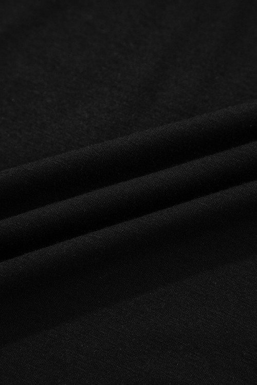 Black Contrast Trim Hooded Lounge Cardigan and Pants Set
