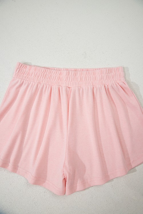 Light Pink 3 Pcs Crop Tank Top Shorts with Cardigan