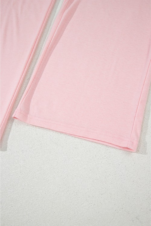 Light Pink 3 Piece Cozy Knit Lounge Set