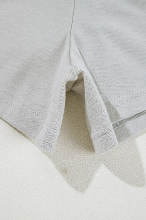 Gray 3 Pcs Crop Tank Top Shorts with Cardigan Lounge
