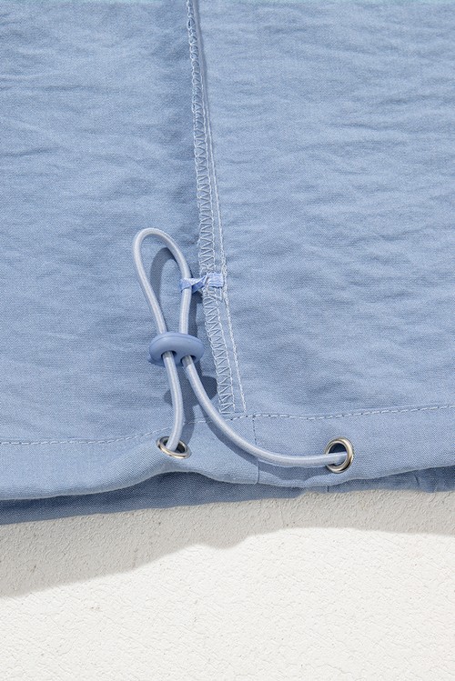 Myosotis Drawstring Elastic Waistband Pleated Loose Pants