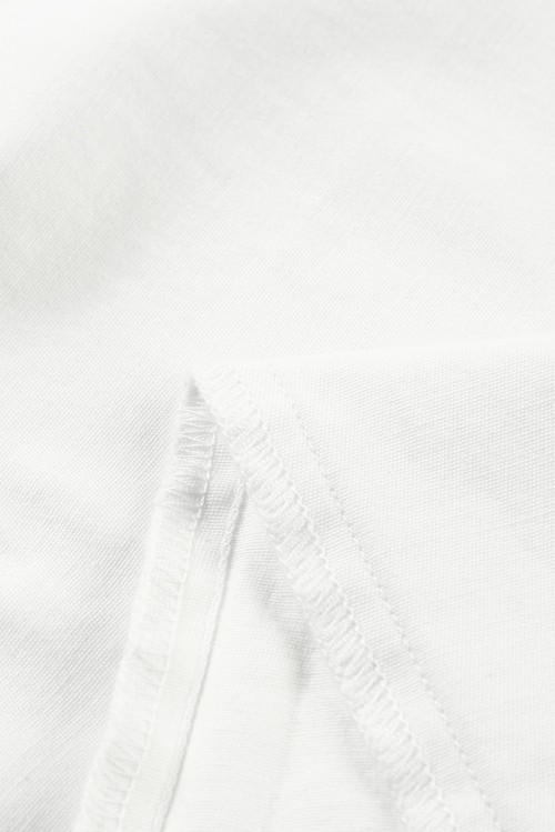 White High Waist Straight Leg Cargo Pants with Pockets