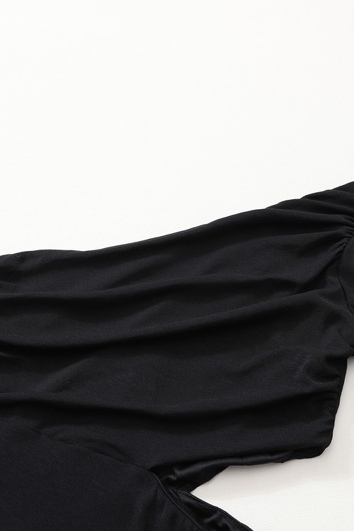 Black Asymmetric One Shoulder Cutout Bodycon Dress MT35000