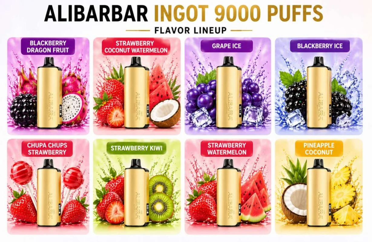 ALIBARBAR INGOT 9000 dispo vape held in hand