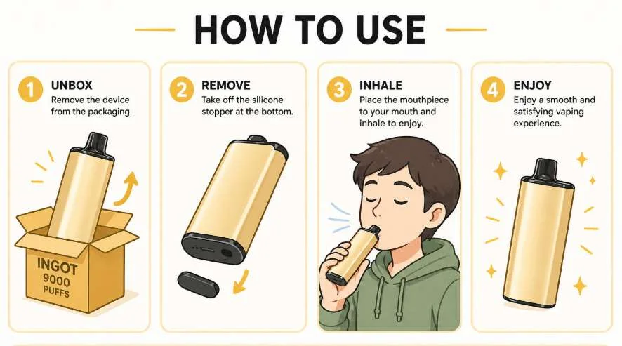 ALIBARBAR INGOT 9000 Puffs authentic product packaging