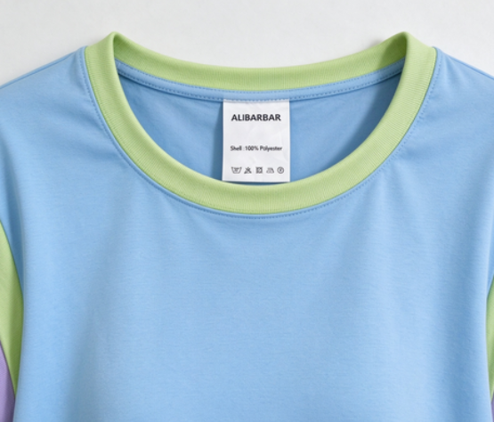 Sky Blue Color Block Detail Casual Two piece Outfit