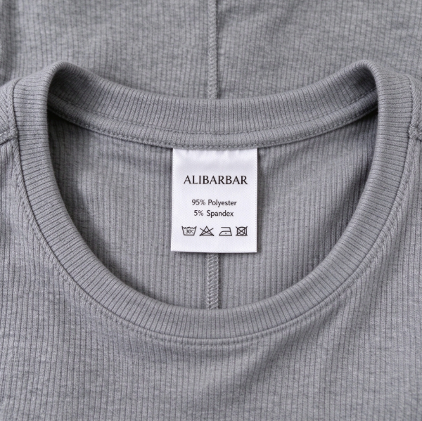 Light Grey Solid Color Loose Tunic Top and Slim Shorts