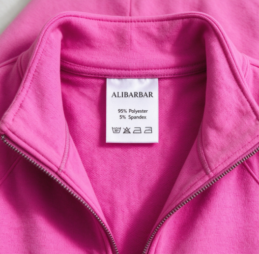 Bright Pink Solid Seamed Zipper Jacket and Drawstring Waist Pants