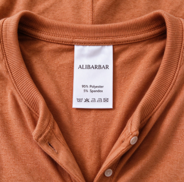 Grapefruit Orange Contrast Stitching Buttoned V Neck Half Sleeve Top