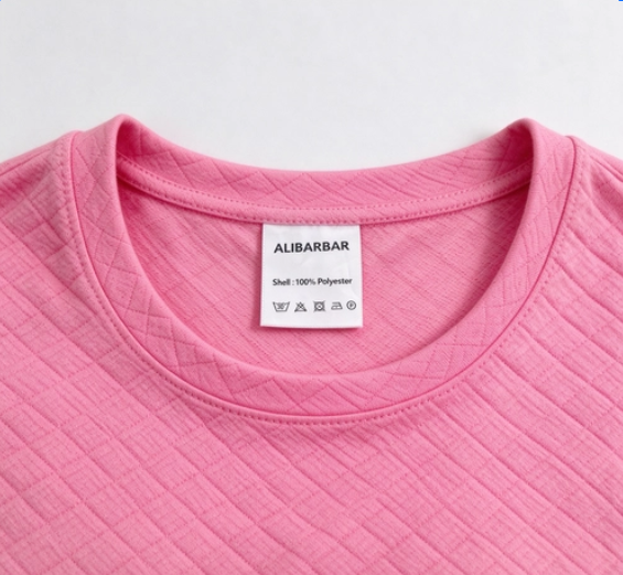 Sachet Pink Checkered Textured Tee and Drawstring Shorts