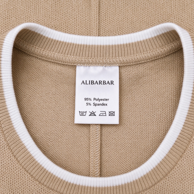 Camel Contrast Trim Half Sleeve Top Drawstring Pants Loose 2pcs
