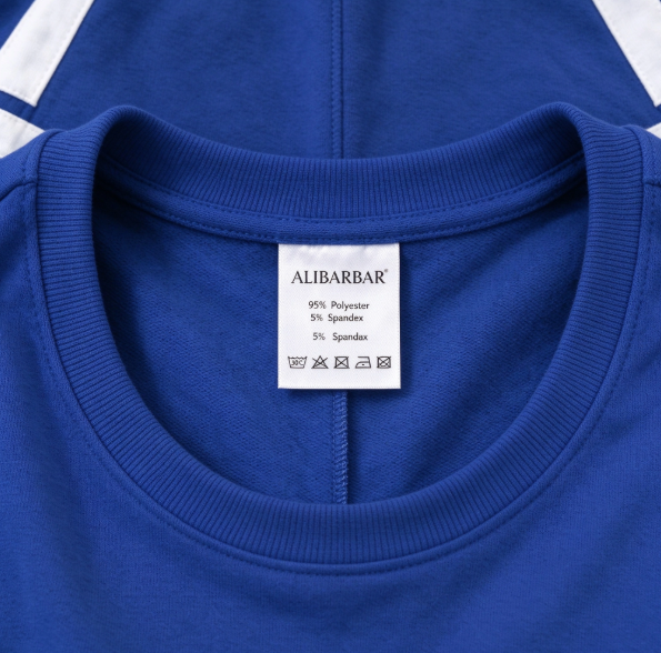 Sky Blue Varsity Stripe Detail Drop Shoulder Pullover Mini Skirt