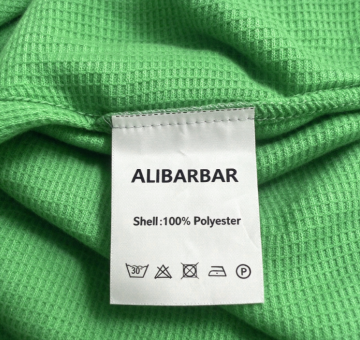 Bright Green Solid Corded Knit Short Sleeve T Shirt and