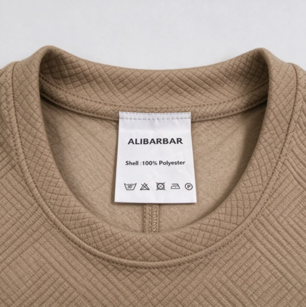 Pale Khaki Ultra Loose Textured 2pcs Slouchy Outfit