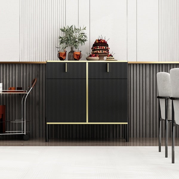 Timechee Kitchen Sideboard End Table Entry Accent Storage Cabinet