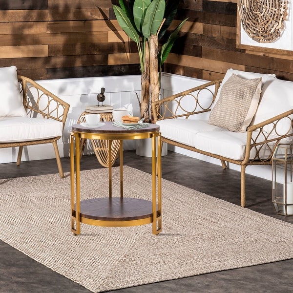 End tables for living room,Round End Table,Round Side Table with Metal Frame