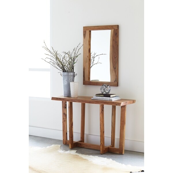 Berkshire Natural Live Edge Wood Media Console Table, Natural