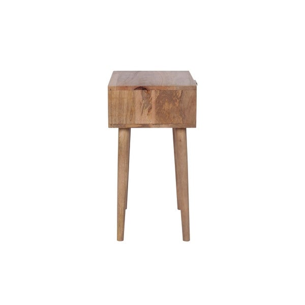Sedona Mid-Century Modern 1-Drawer Acacia Side Table, Light Brown
