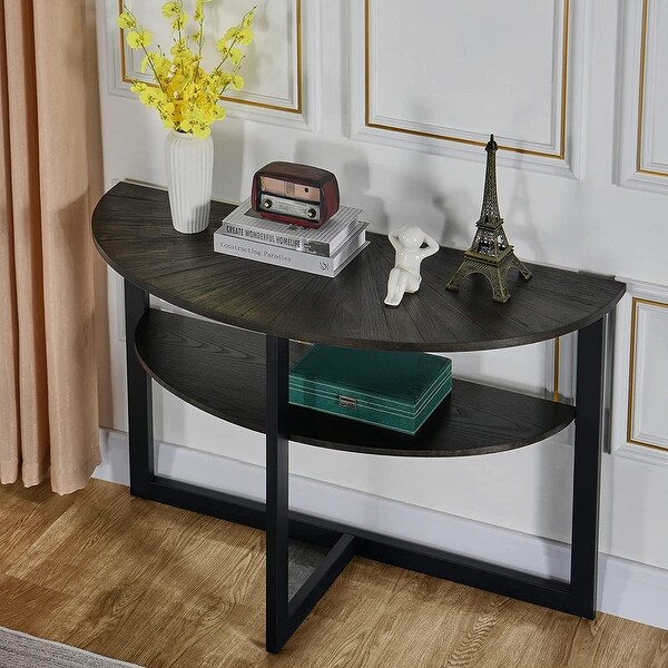 Console Table with Storage 2-Tier Sofa Table - 45