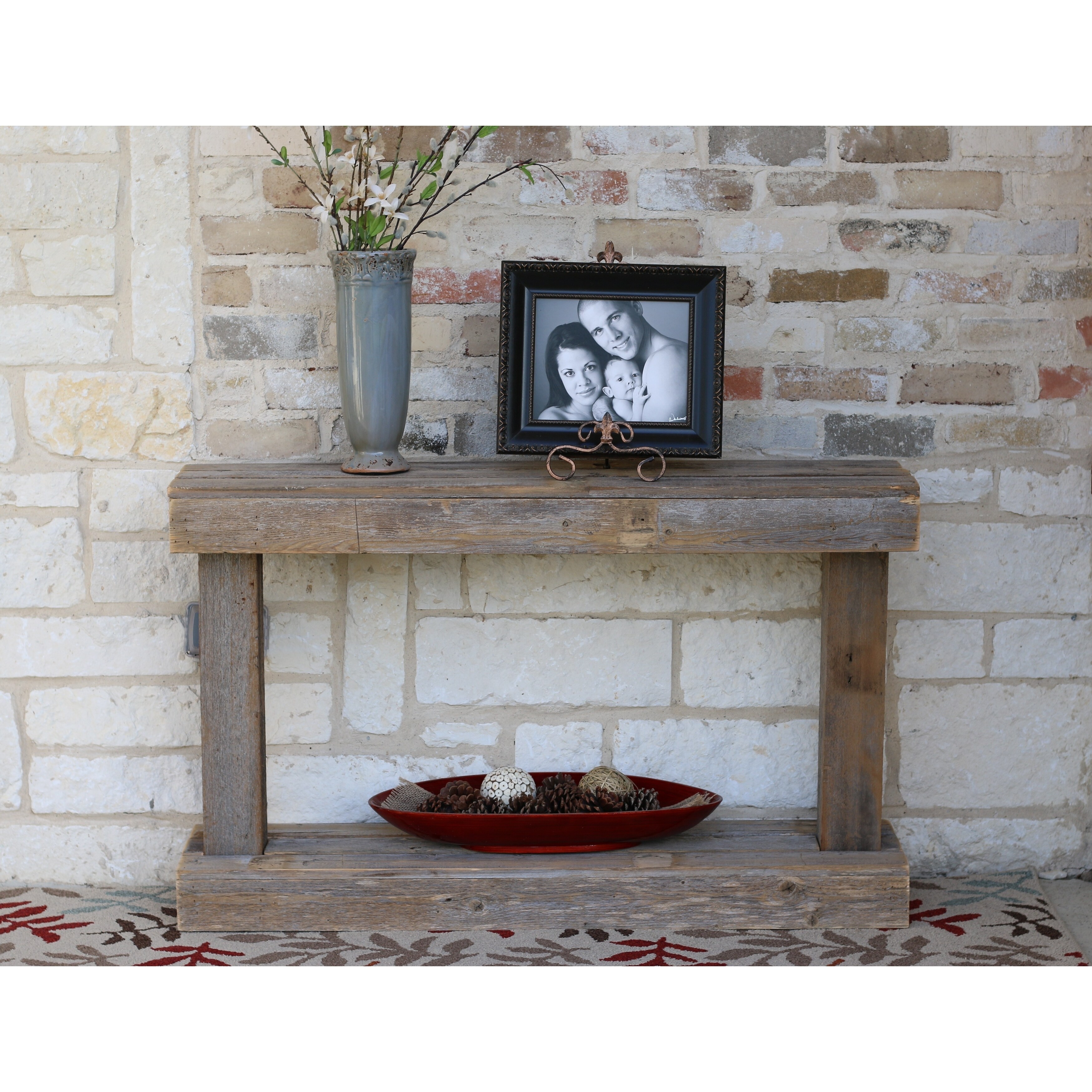Natural Pedestal Console