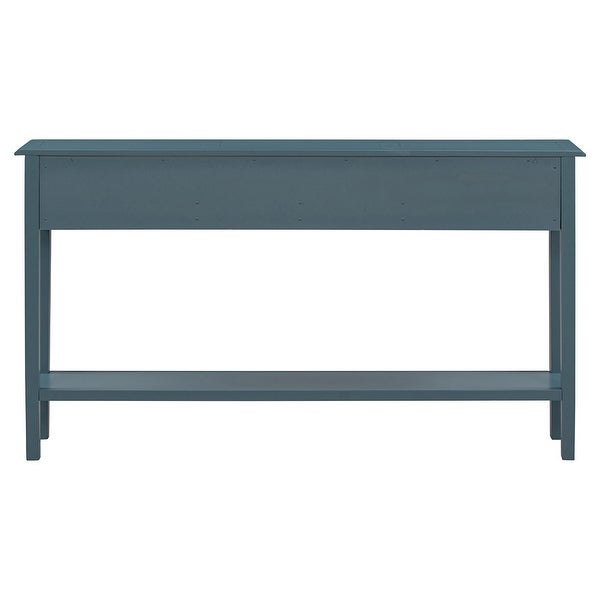 Entryway Console Table, Sofa Table with Two Drawers and Bottom Shelf