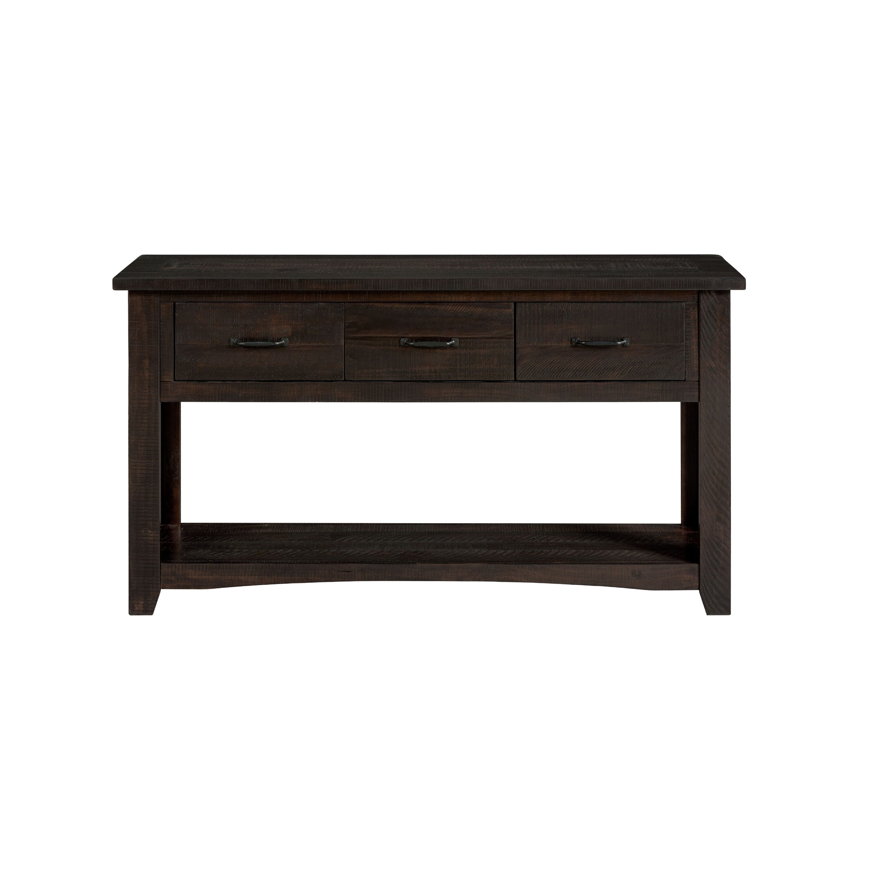 Rustic Collection Sofa- Console Table, Espresso