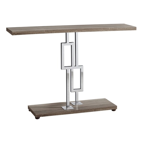 Accent Table, Console, Entryway, Narrow, Sofa, Living Room, Bedroom, Metal, Laminate, Glossy Chrome, Contemporary, Modern