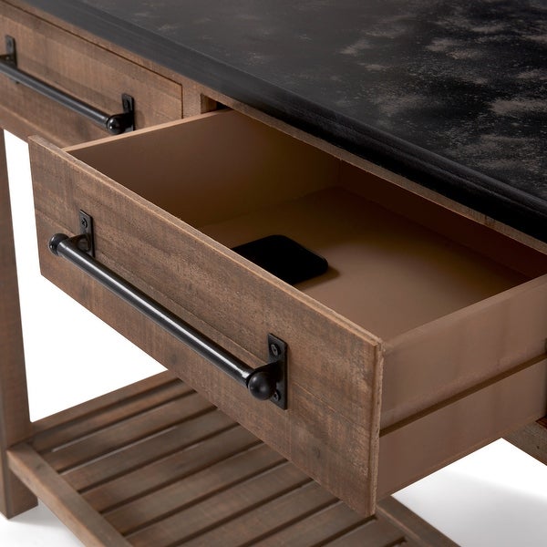 ClickDecor Eugene Wooden Console Table with 2 Drawers, Modern Farmhouse Living Room Furniture Accent
