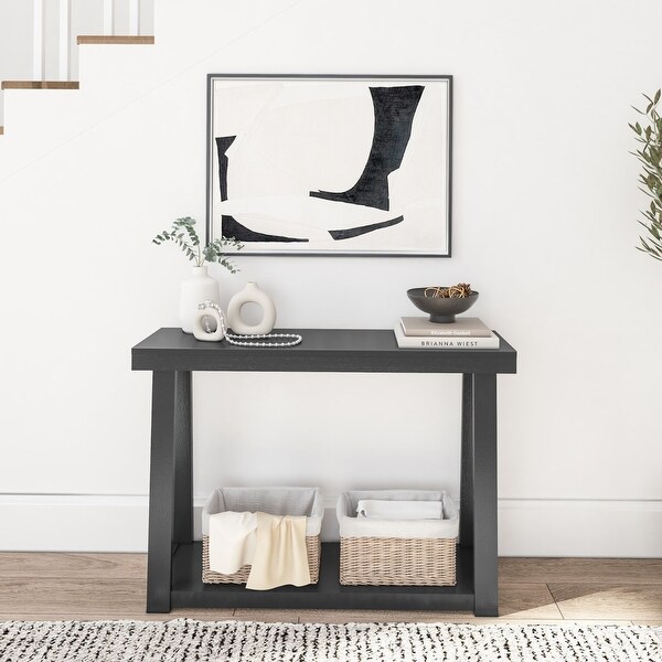 Plank and Beam Classic Console Table with Shelf - 46 inches - 46