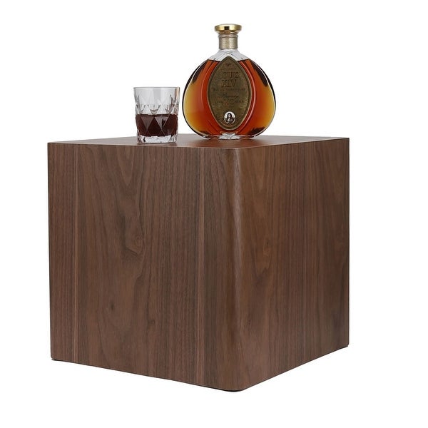 2 Piece Nesting Center Tables Wooden Square Coffee Tables Modern Geometrical Side Tables for Living Room, Bedroom