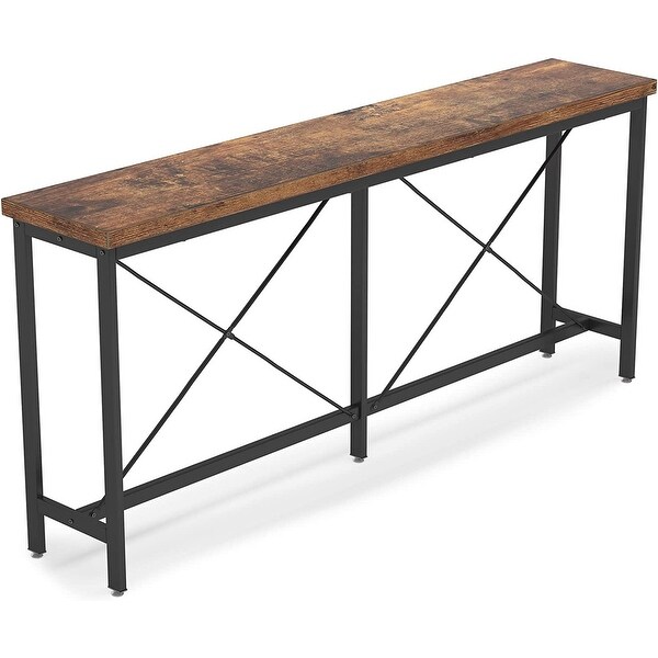 Narrow Entryway Table,Long Console Table,70.9 Inches Narrow Sofa Table,Rustic Wood Hallway Table for Entryway