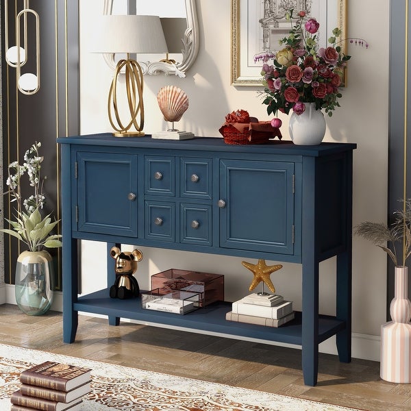 Cambridge Series Buffet Sideboard Console Table with Bottom Shelf ,Foyer Sofa Table Narrow for Entryway, Living Room, Hallway