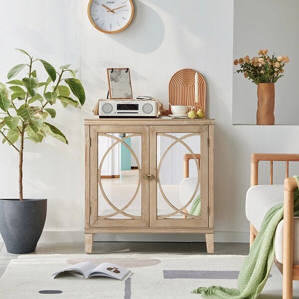 2 Door Wooden Cabinets,Classics Nature Wood Colour Wood Cabinet Vintage Style Sideboard